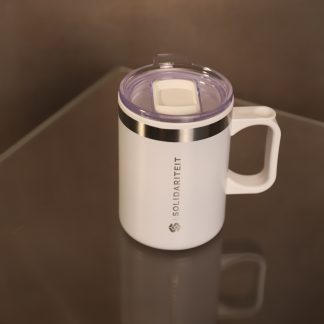 Vlekkelose staal & plastiese dubbellaag-beker